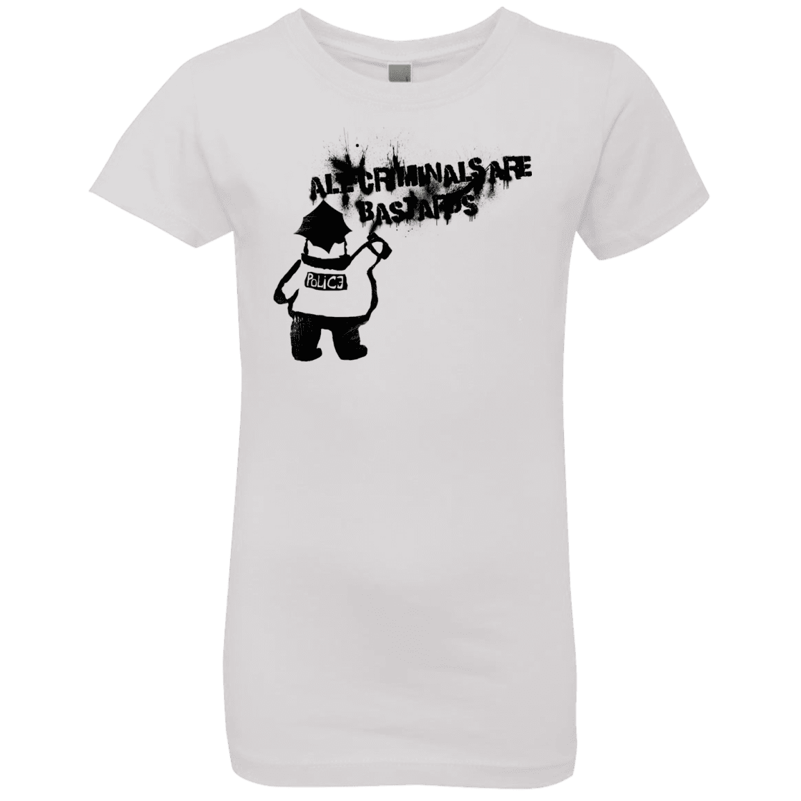T-Shirts White / YXS Banksy Police Girls Premium T-Shirt