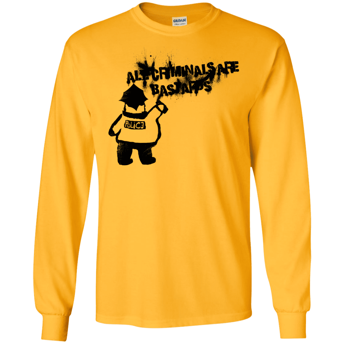 T-Shirts Gold / S Banksy Police Men's Long Sleeve T-Shirt
