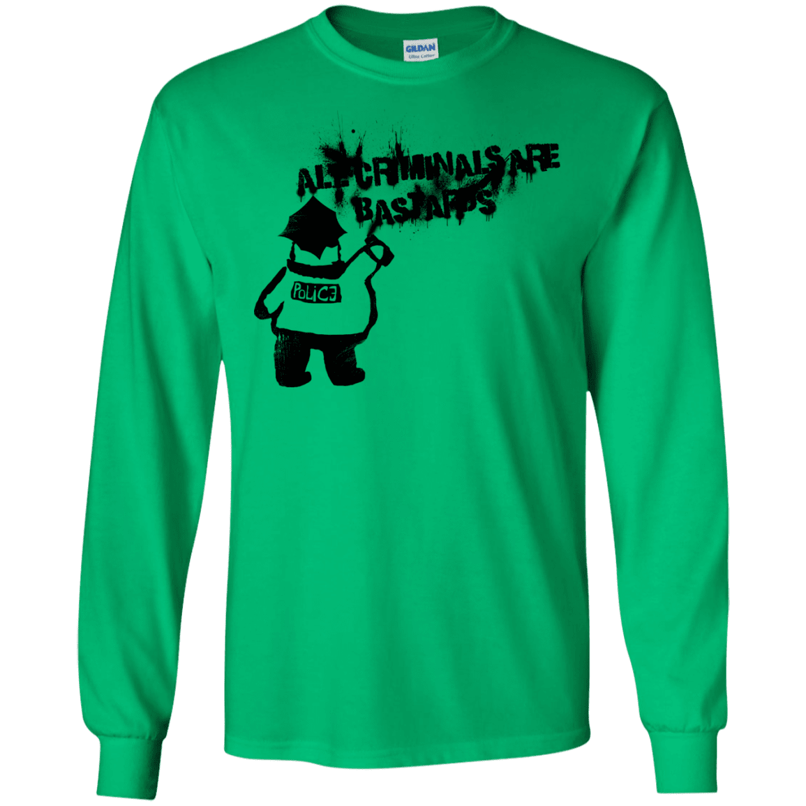 T-Shirts Irish Green / S Banksy Police Men's Long Sleeve T-Shirt