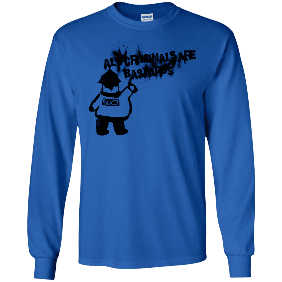 T-Shirts Royal / S Banksy Police Men's Long Sleeve T-Shirt