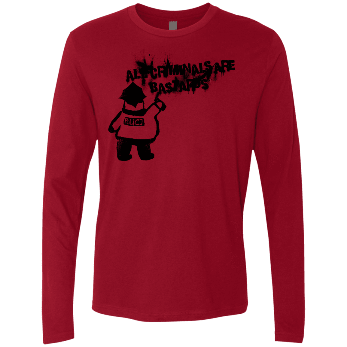 T-Shirts Cardinal / S Banksy Police Men's Premium Long Sleeve