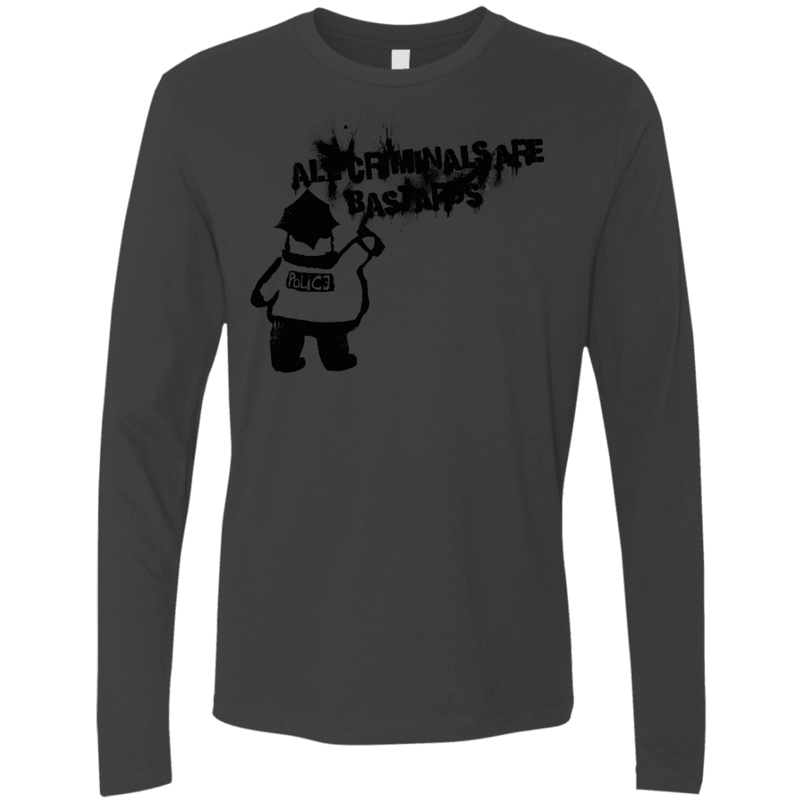 T-Shirts Heavy Metal / S Banksy Police Men's Premium Long Sleeve