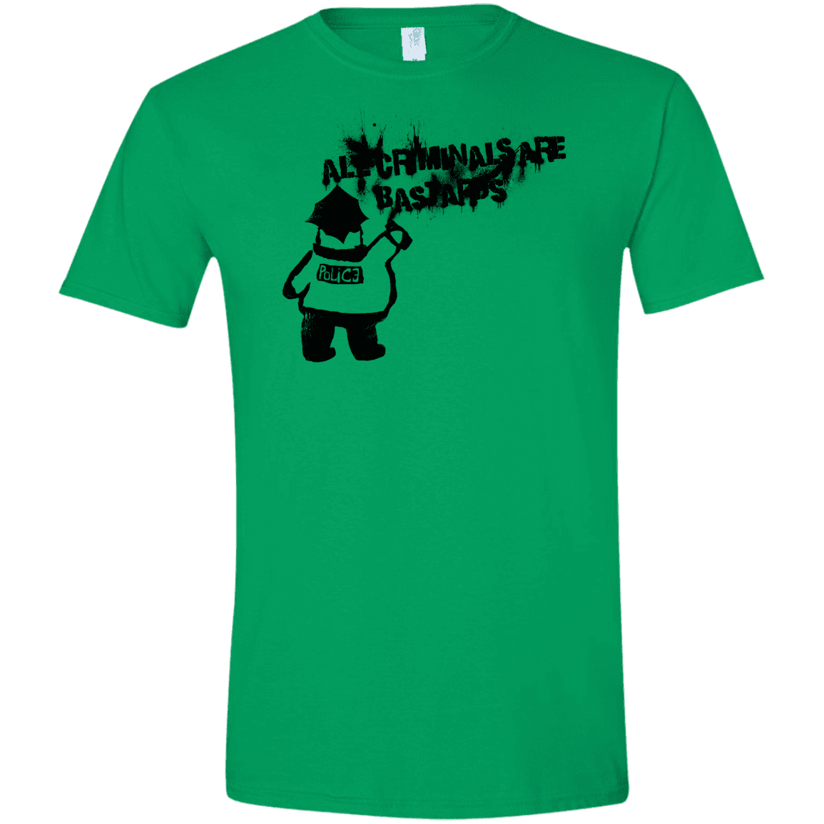 T-Shirts Irish Green / S Banksy Police Men's Semi-Fitted Softstyle