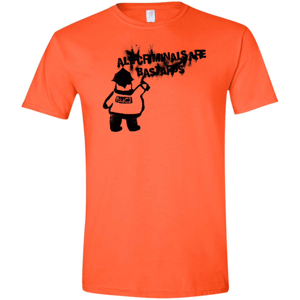 T-Shirts Orange / S Banksy Police Men's Semi-Fitted Softstyle