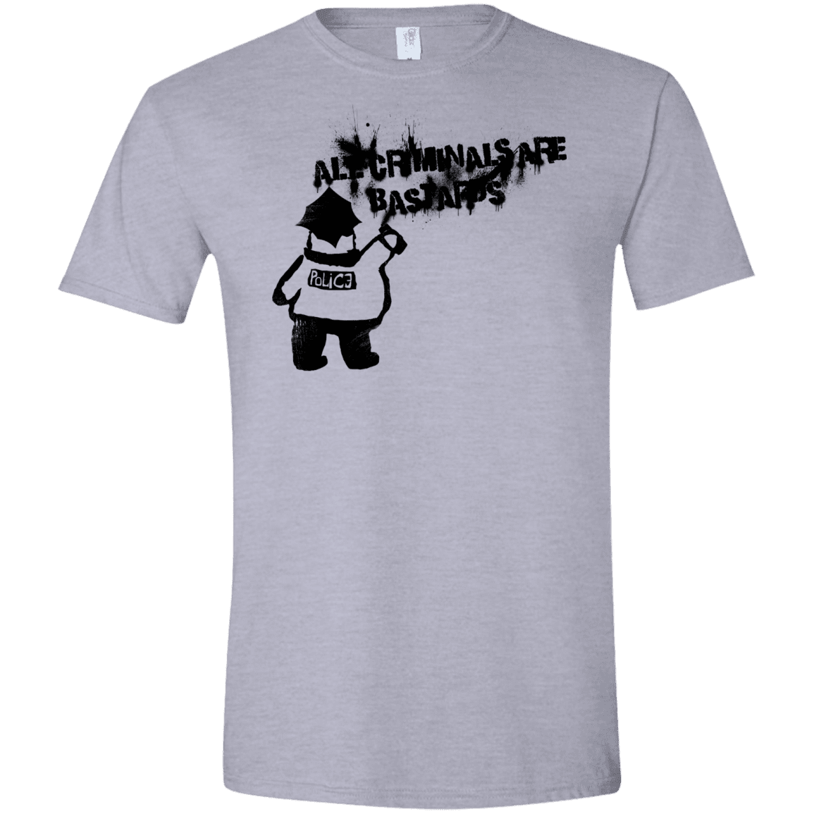 T-Shirts Sport Grey / X-Small Banksy Police Men's Semi-Fitted Softstyle
