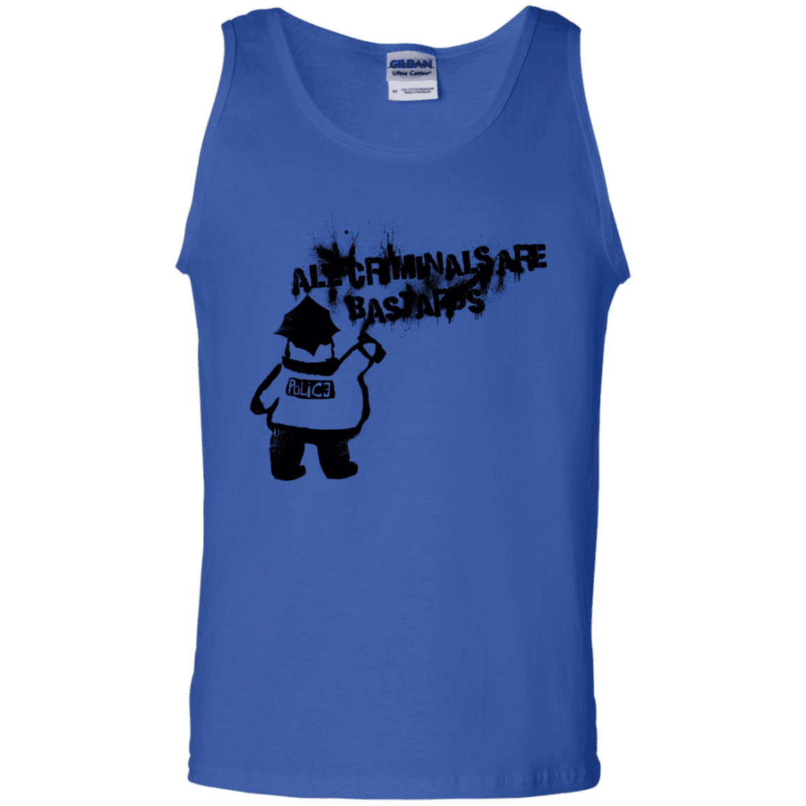 T-Shirts Royal / S Banksy Police Men's Tank Top