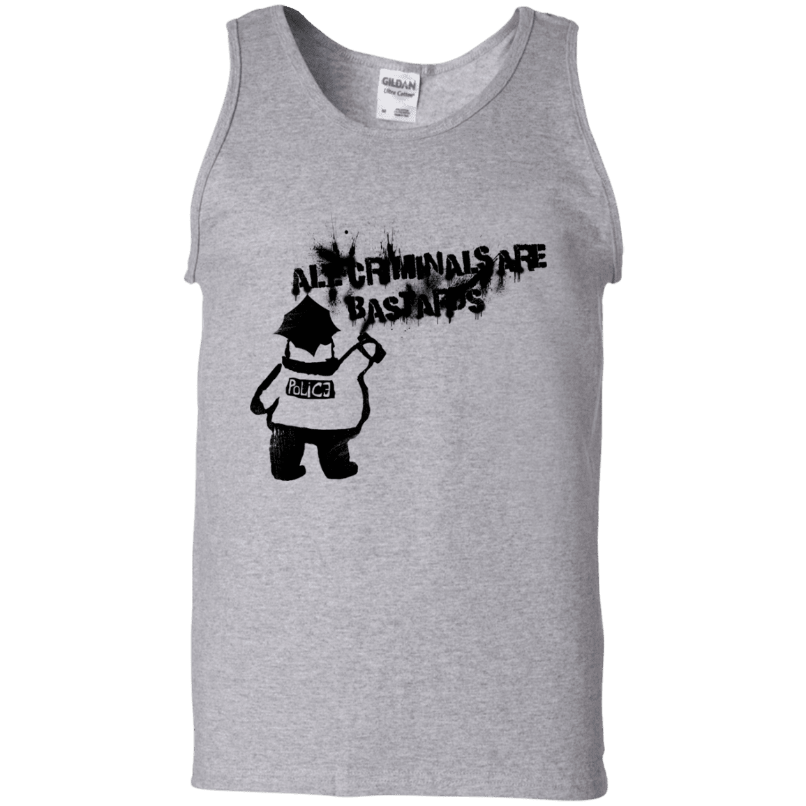 T-Shirts Sport Grey / S Banksy Police Men's Tank Top
