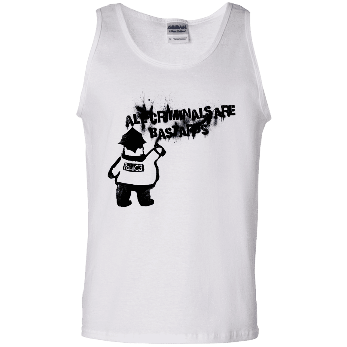 T-Shirts White / S Banksy Police Men's Tank Top