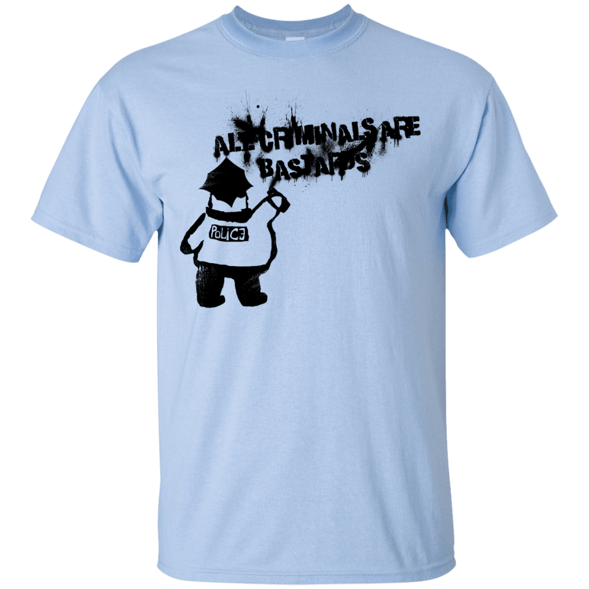 T-Shirts Light Blue / S Banksy Police T-Shirt