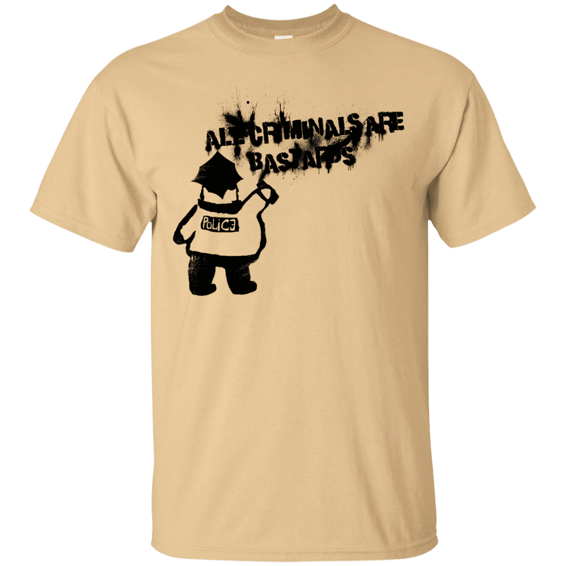 T-Shirts Vegas Gold / S Banksy Police T-Shirt