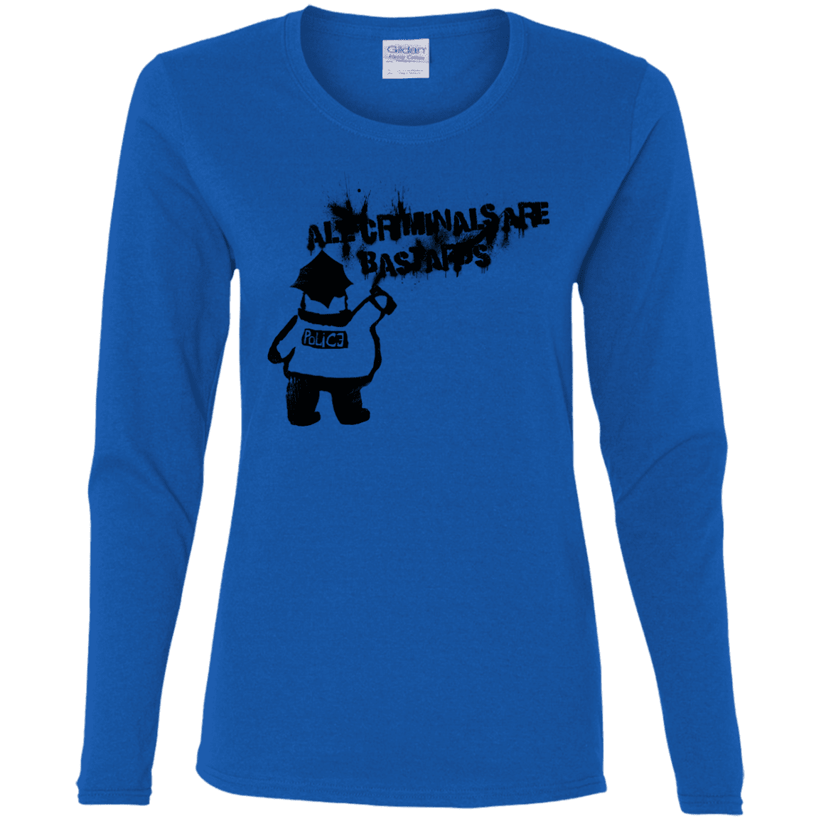 T-Shirts Royal / S Banksy Police Women's Long Sleeve T-Shirt