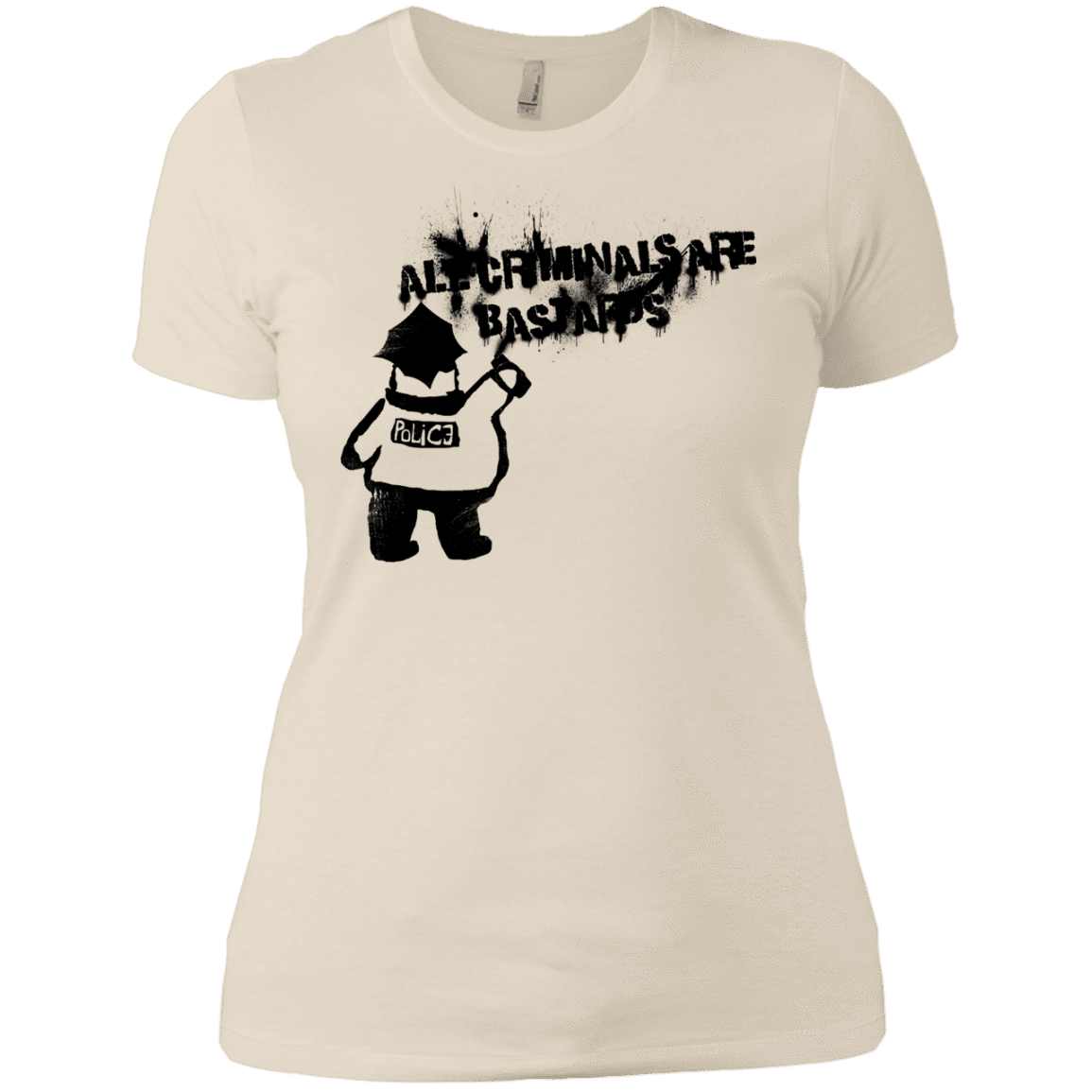 T-Shirts Ivory/ / X-Small Banksy Police Women's Premium T-Shirt