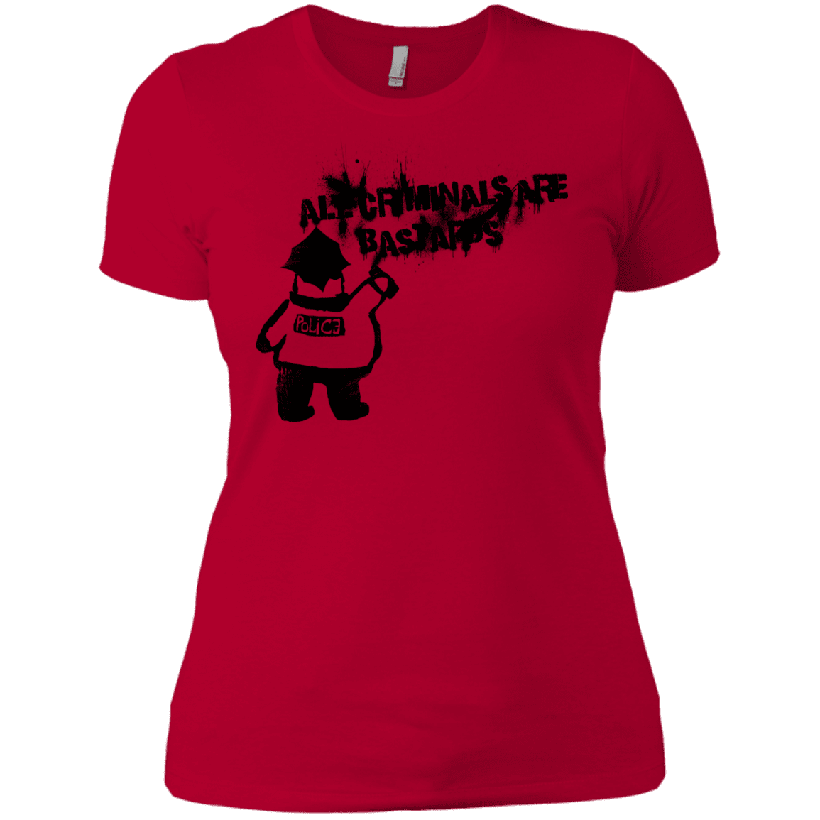 T-Shirts Red / X-Small Banksy Police Women's Premium T-Shirt