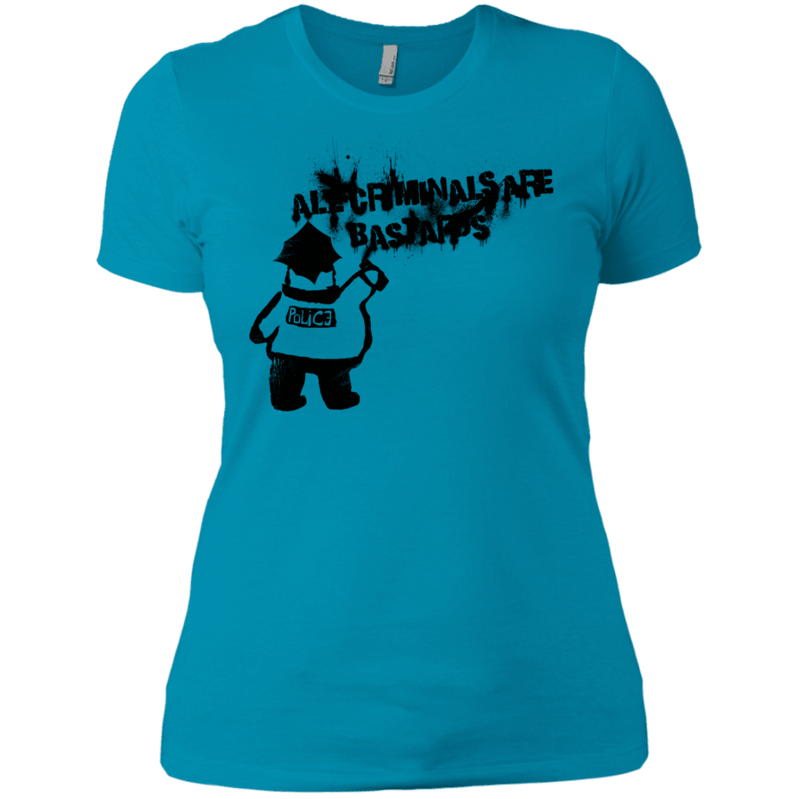 T-Shirts Turquoise / X-Small Banksy Police Women's Premium T-Shirt