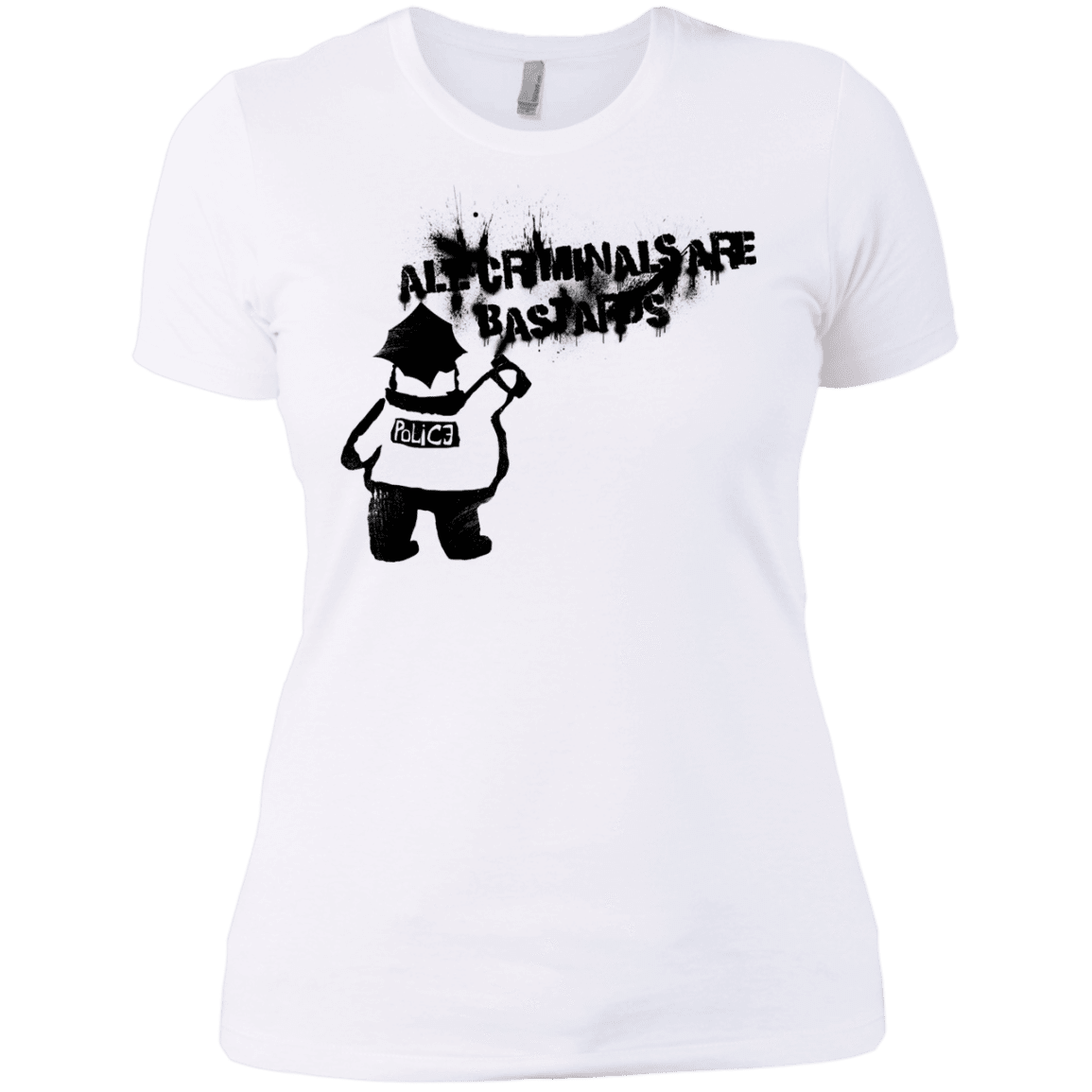 T-Shirts White / X-Small Banksy Police Women's Premium T-Shirt