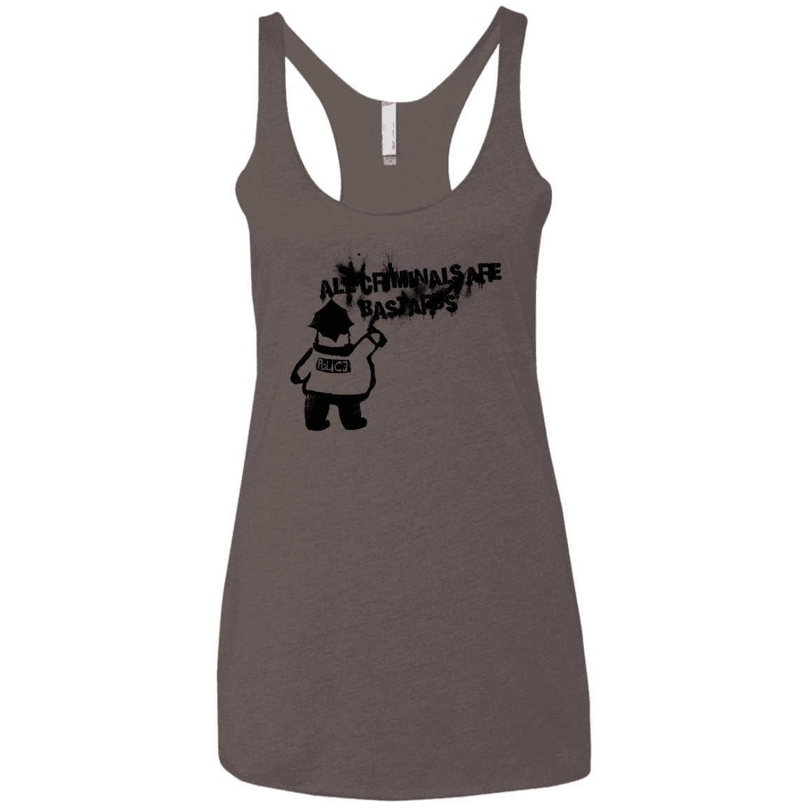 T-Shirts Macchiato / X-Small Banksy Police Women's Triblend Racerback Tank