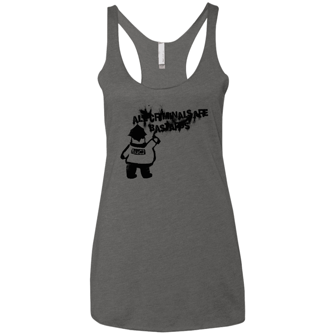 T-Shirts Premium Heather / X-Small Banksy Police Women's Triblend Racerback Tank