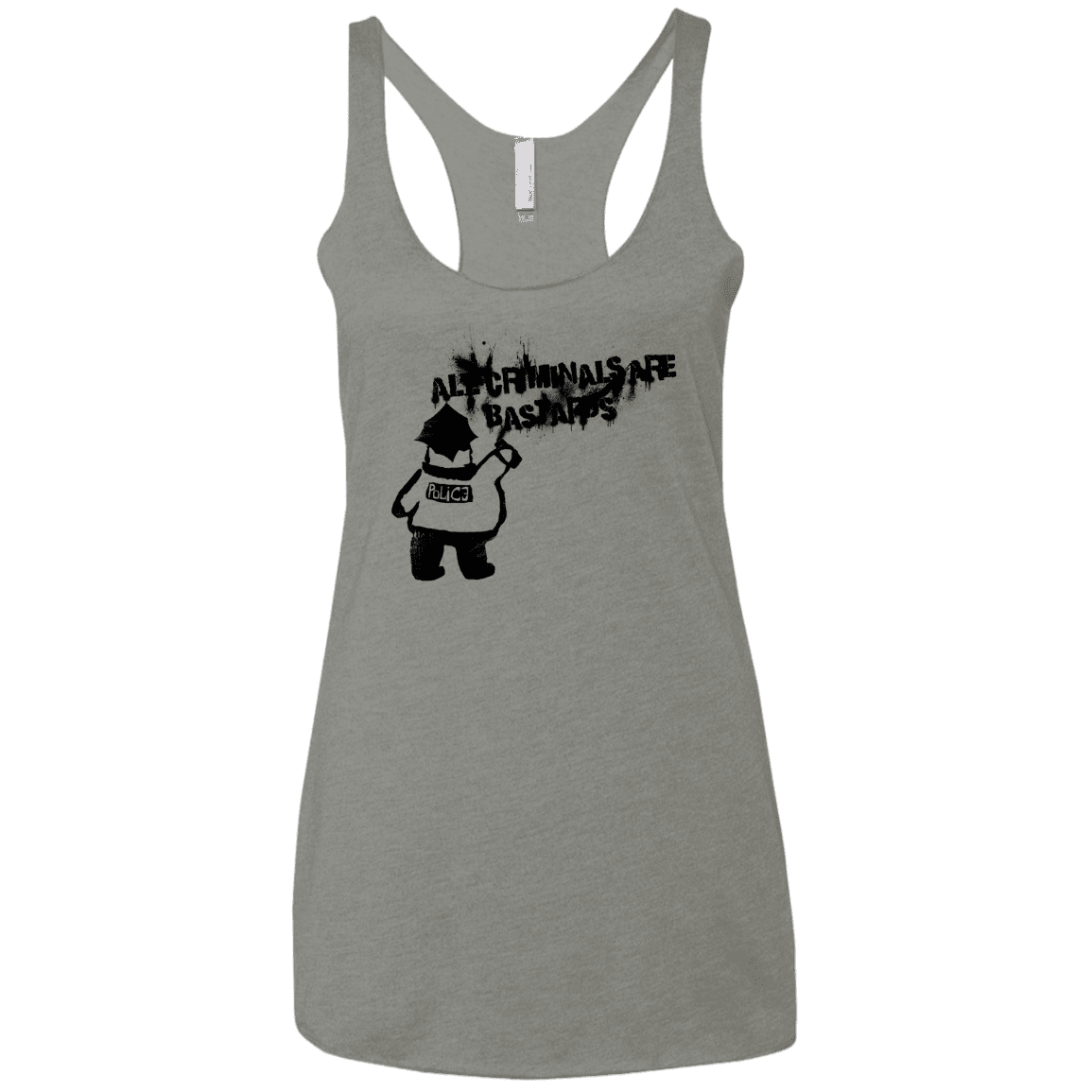 T-Shirts Venetian Grey / X-Small Banksy Police Women's Triblend Racerback Tank