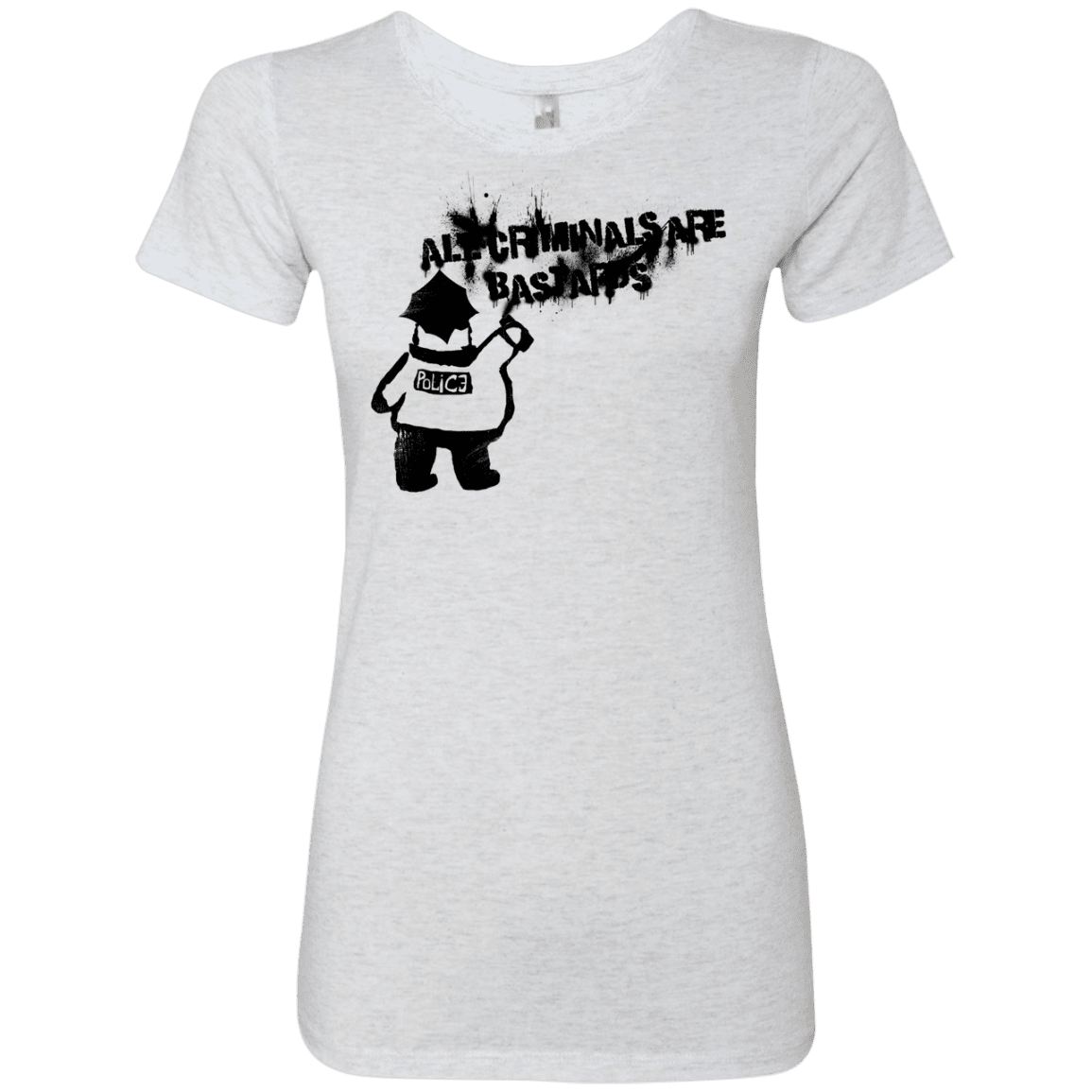 T-Shirts Heather White / S Banksy Police Women's Triblend T-Shirt