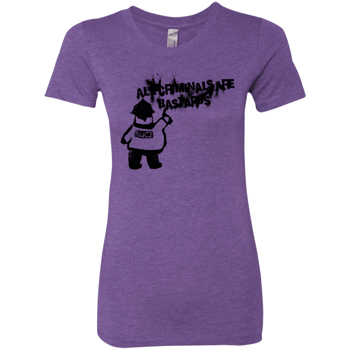 T-Shirts Purple Rush / S Banksy Police Women's Triblend T-Shirt