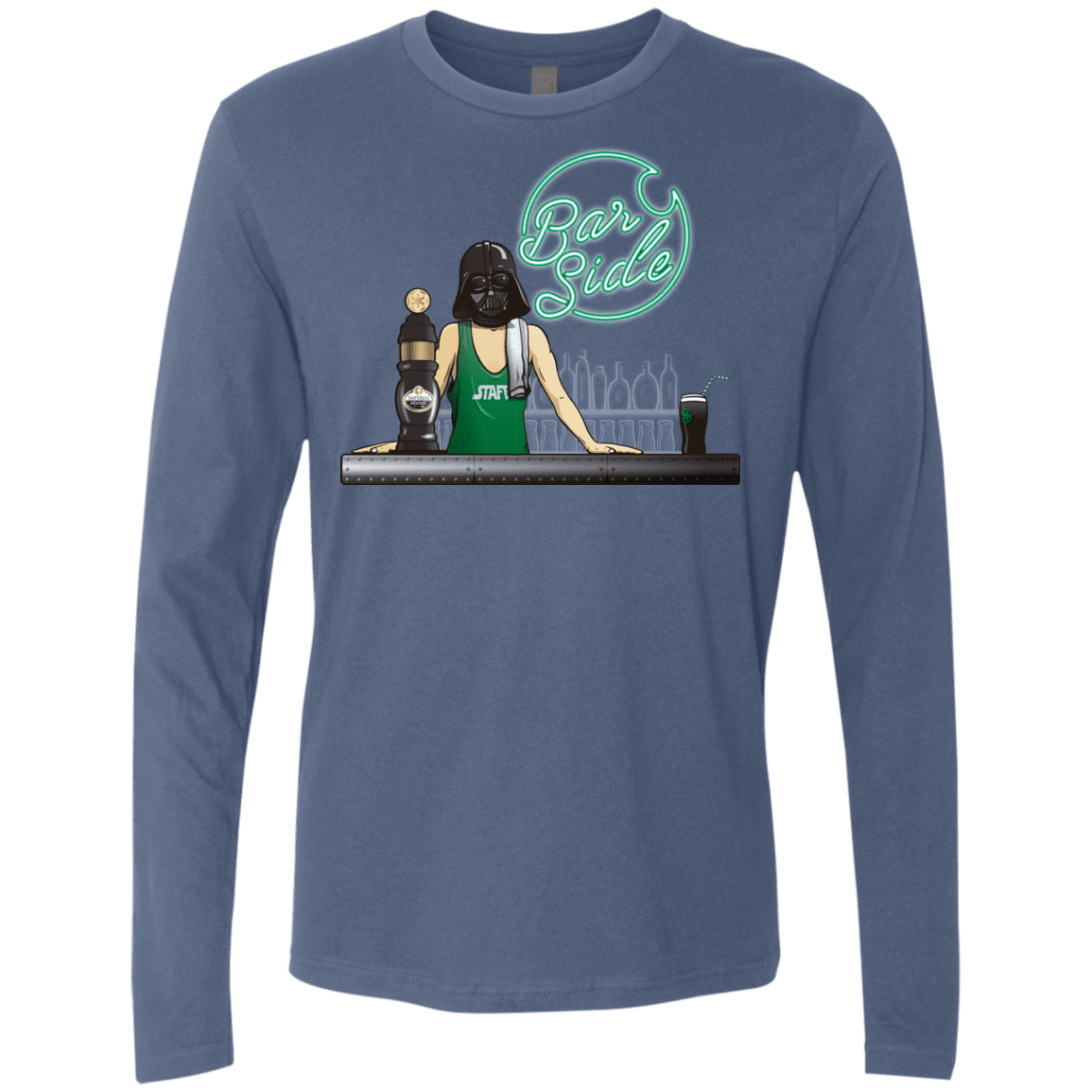 T-Shirts Indigo / Small Bar side Men's Premium Long Sleeve