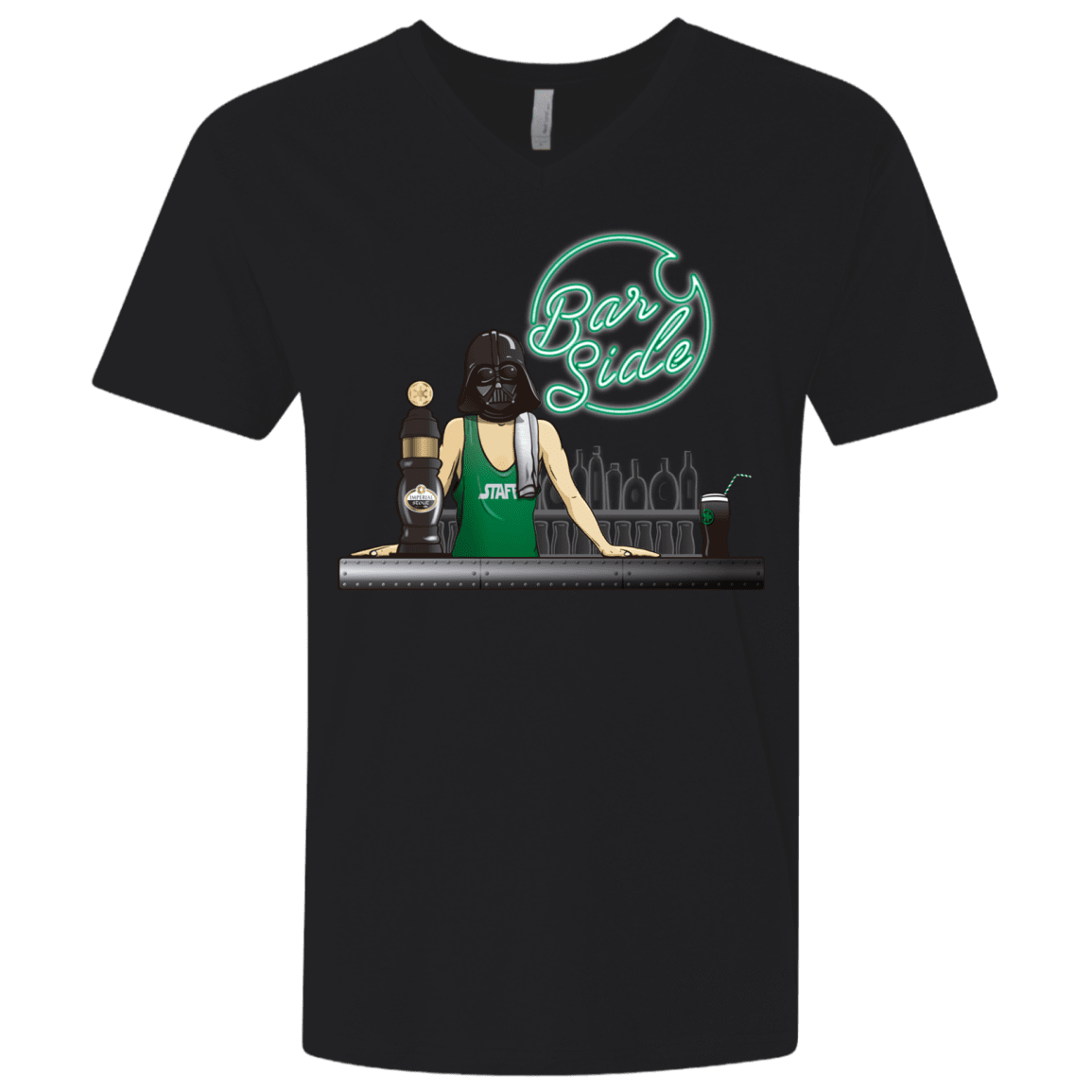 T-Shirts Black / X-Small Bar side Men's Premium V-Neck