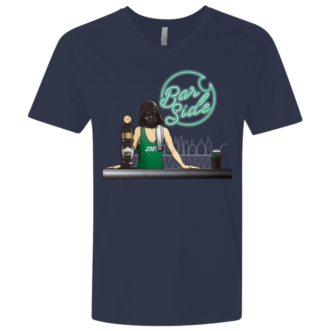 T-Shirts Midnight Navy / X-Small Bar side Men's Premium V-Neck