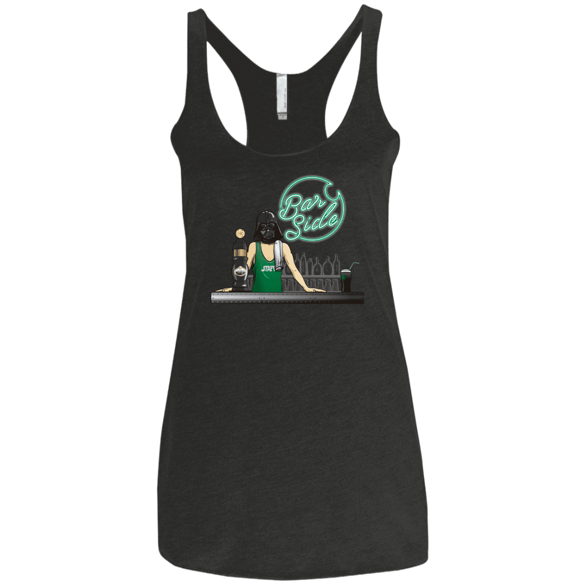T-Shirts Vintage Black / X-Small Bar side Women's Triblend Racerback Tank
