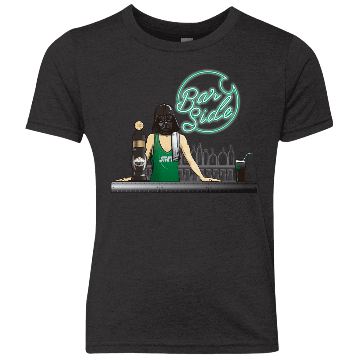 T-Shirts Vintage Black / YXS Bar side Youth Triblend T-Shirt