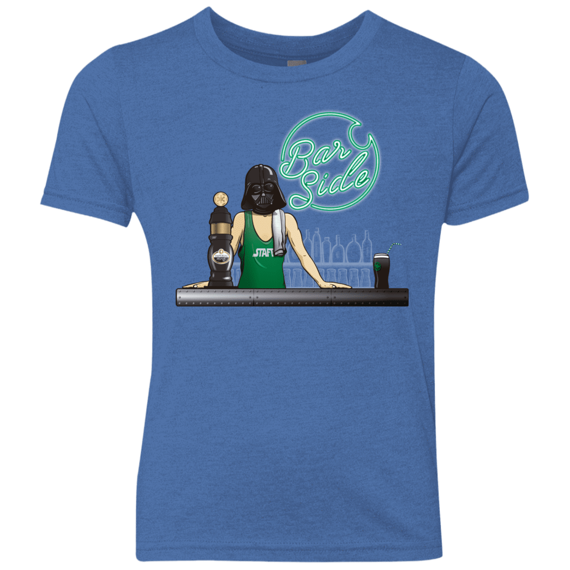 T-Shirts Vintage Royal / YXS Bar side Youth Triblend T-Shirt