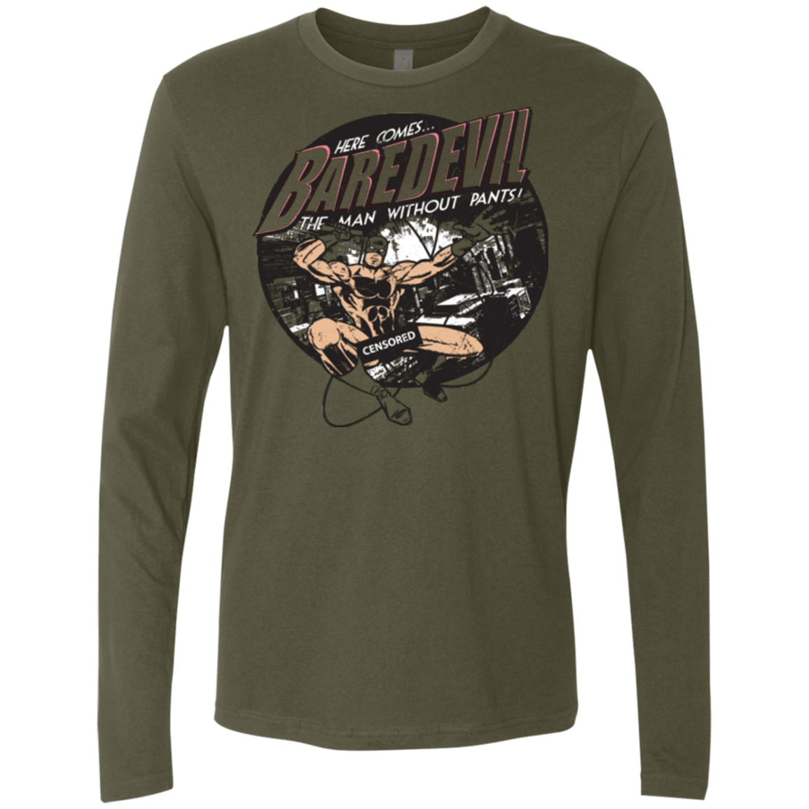 T-Shirts Military Green / Small Baredevil Men's Premium Long Sleeve