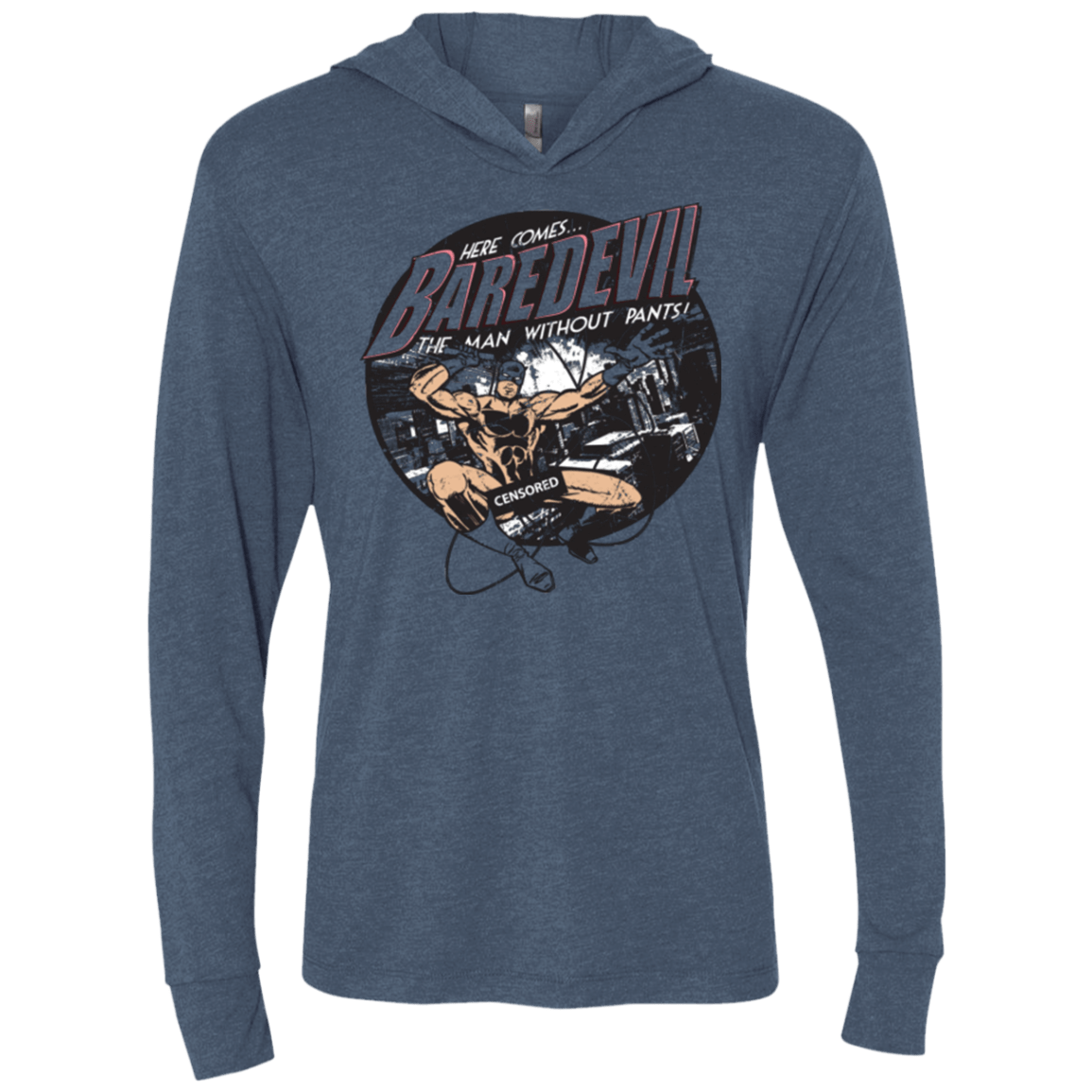 Baredevil Triblend Long Sleeve Hoodie Tee