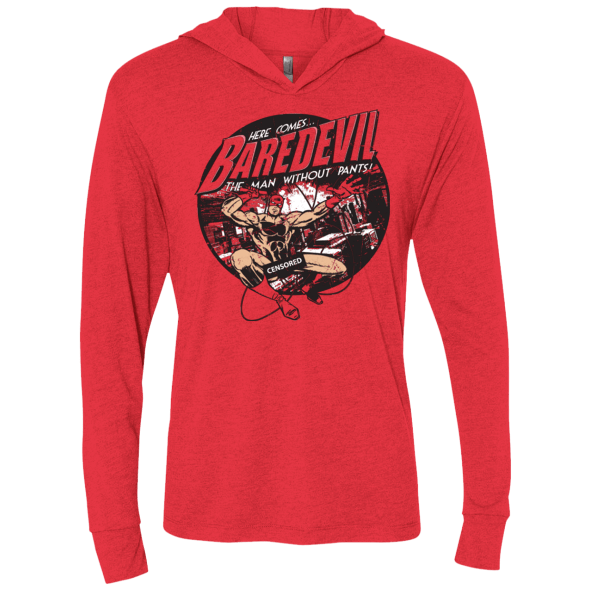 T-Shirts Vintage Red / X-Small Baredevil Triblend Long Sleeve Hoodie Tee