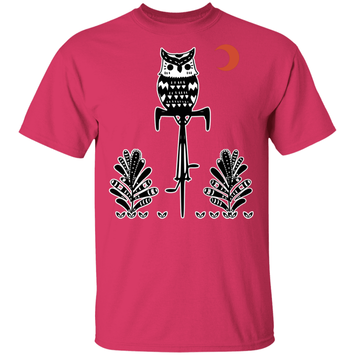 T-Shirts Heliconia / S Barn Owl On A Bike T-Shirt