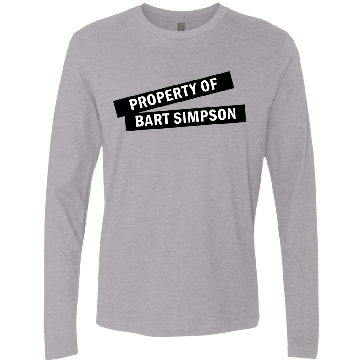 T-Shirts Heather Grey / Small Bart Simpson Men's Premium Long Sleeve