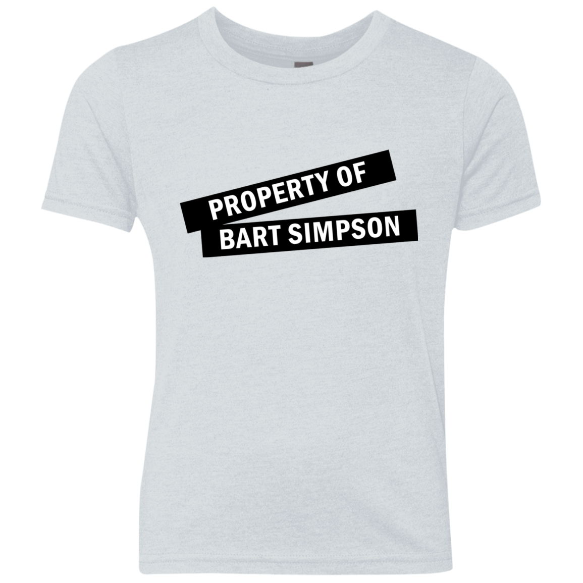 T-Shirts Heather White / YXS Bart Simpson Youth Triblend T-Shirt