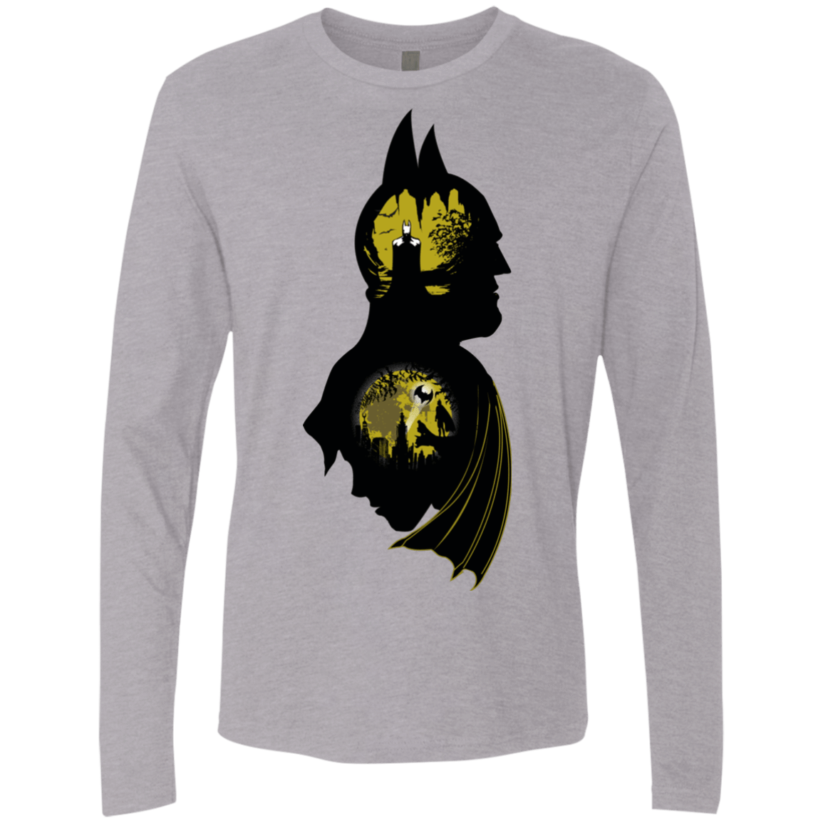 T-Shirts Heather Grey / Small Bat Detective Men's Premium Long Sleeve