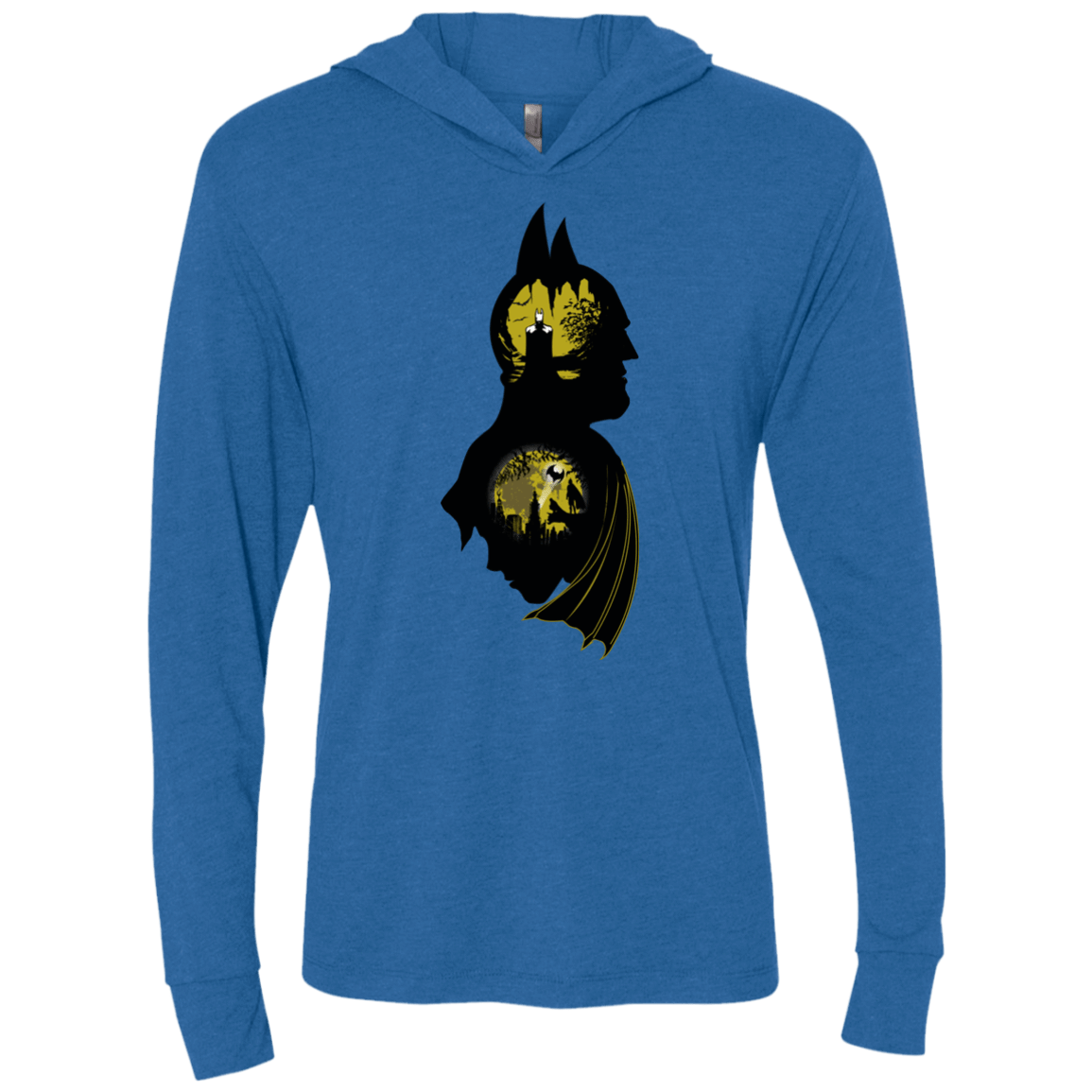 T-Shirts Vintage Royal / X-Small Bat Detective Triblend Long Sleeve Hoodie Tee