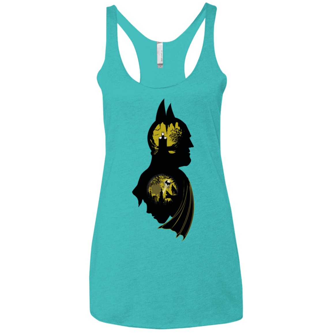 T-Shirts Tahiti Blue / X-Small Bat Detective Women's Triblend Racerback Tank