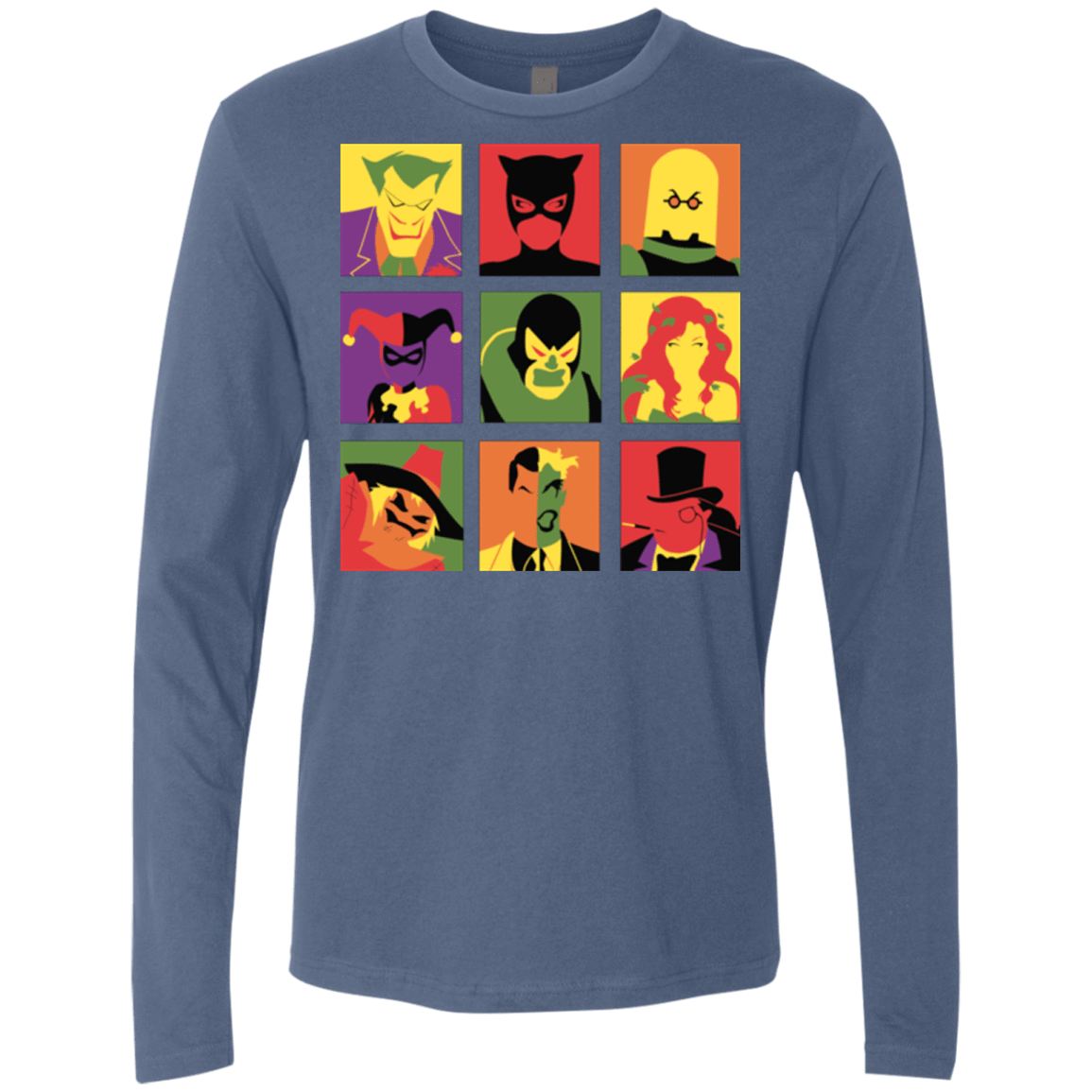 T-Shirts Indigo / Small Bat Pop Men's Premium Long Sleeve