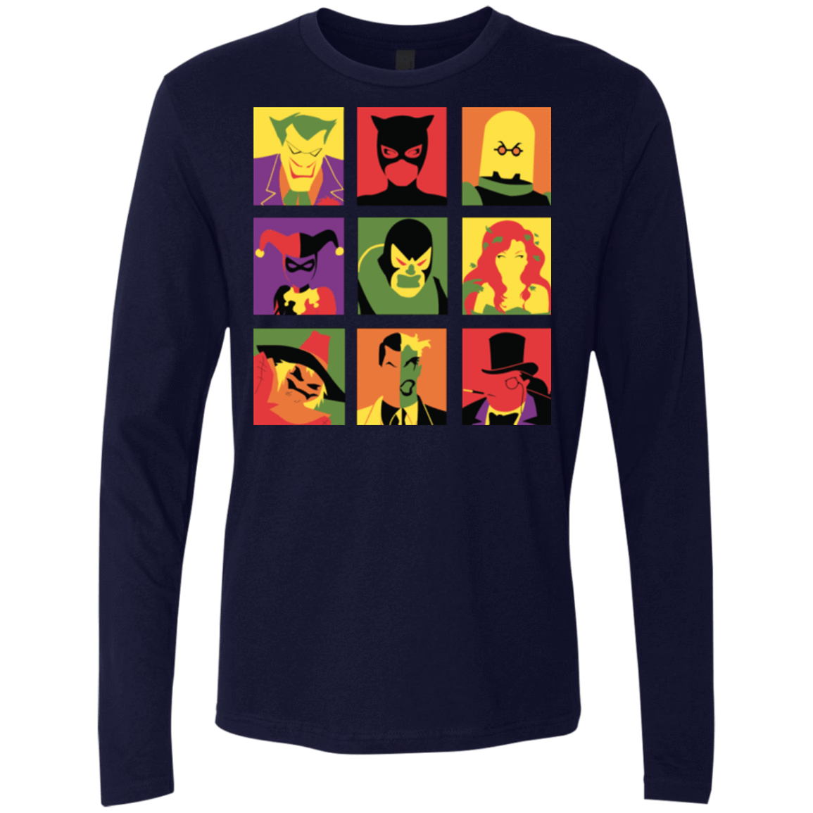 T-Shirts Midnight Navy / Small Bat Pop Men's Premium Long Sleeve