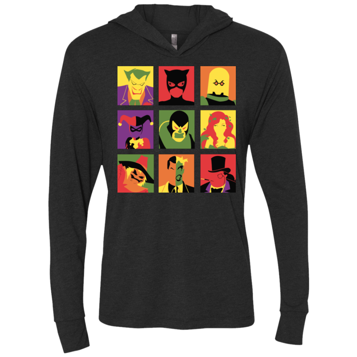 T-Shirts Vintage Black / X-Small Bat Pop Triblend Long Sleeve Hoodie Tee