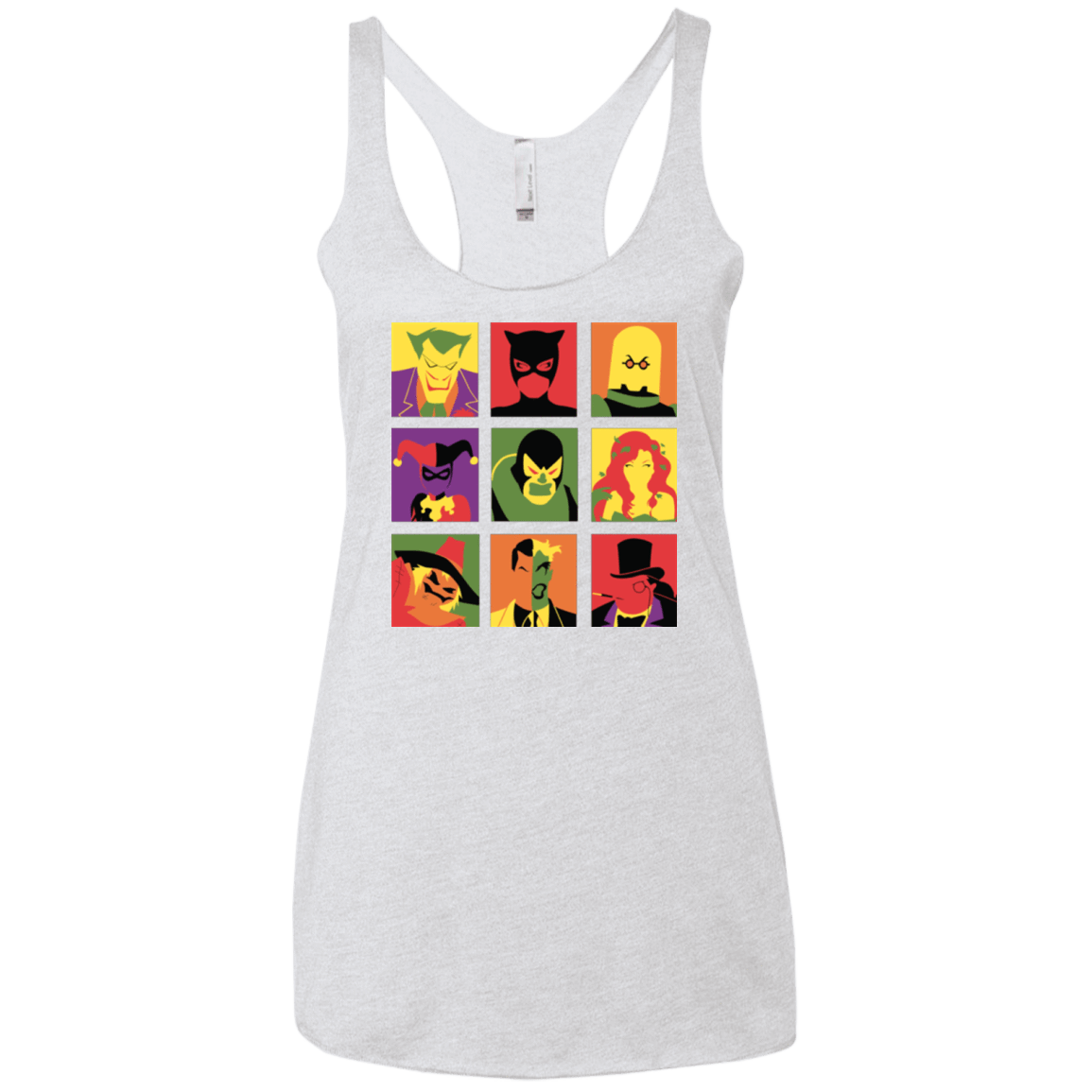 T-Shirts Heather White / X-Small Bat Pop Women's Triblend Racerback Tank