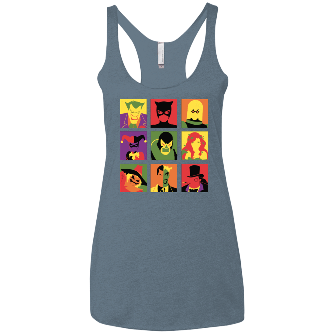 T-Shirts Indigo / X-Small Bat Pop Women's Triblend Racerback Tank