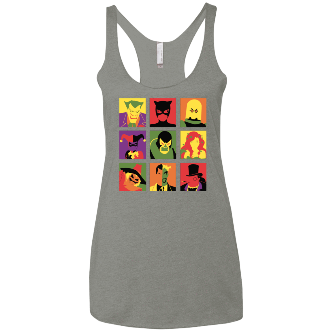 T-Shirts Venetian Grey / X-Small Bat Pop Women's Triblend Racerback Tank