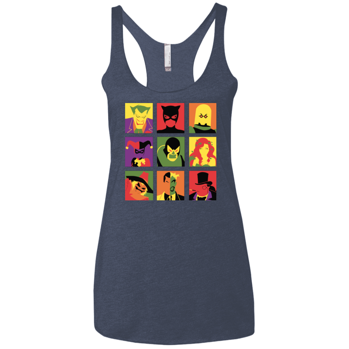 T-Shirts Vintage Navy / X-Small Bat Pop Women's Triblend Racerback Tank