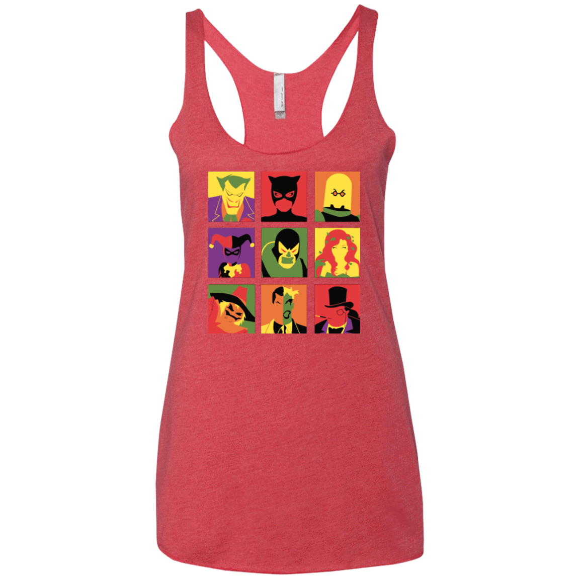 T-Shirts Vintage Red / X-Small Bat Pop Women's Triblend Racerback Tank