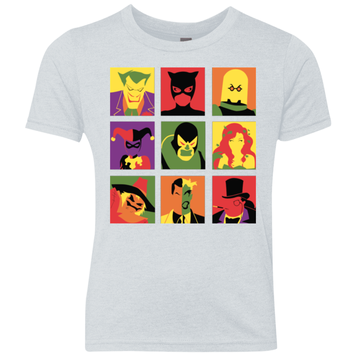 T-Shirts Heather White / YXS Bat Pop Youth Triblend T-Shirt