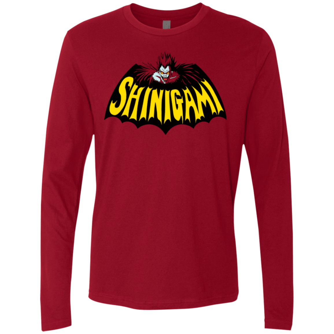 T-Shirts Cardinal / Small Bat Shinigami Men's Premium Long Sleeve