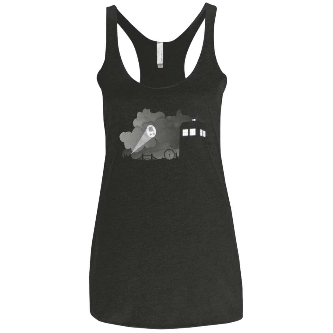 T-Shirts Vintage Black / X-Small Bat Tardis Women's Triblend Racerback Tank